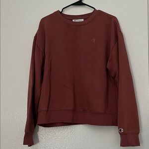Champion Women's Maroon Crew Neck Sweater